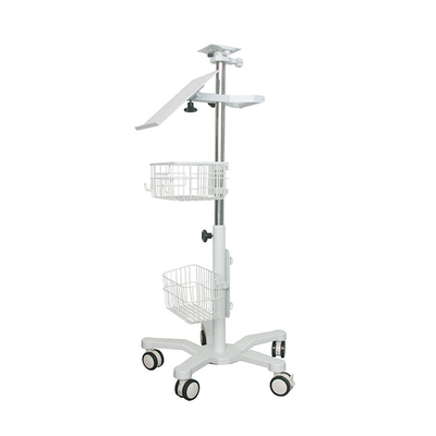 Modern Medical Device And Instruments Patient Monitor Trolley With Adjustable Chart Stand
